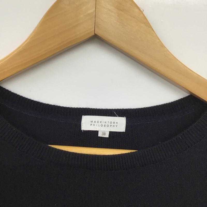 マッキントッシュフィロソフィー MACKINTOSH PHILOSOPH ニット、セーター 長袖 38 無地 紺 / ネイビー /  レディース USED 古着 中古 10148907