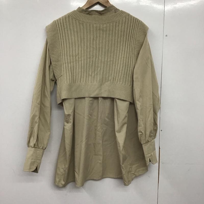 ムルーア MURUA ワンピース ミニスカート 012210300901 Ｖネックベストレイヤードミニワンピース FREE 無地 ベージュ / ベージュ /  レディース USED 古着 中古 10148912