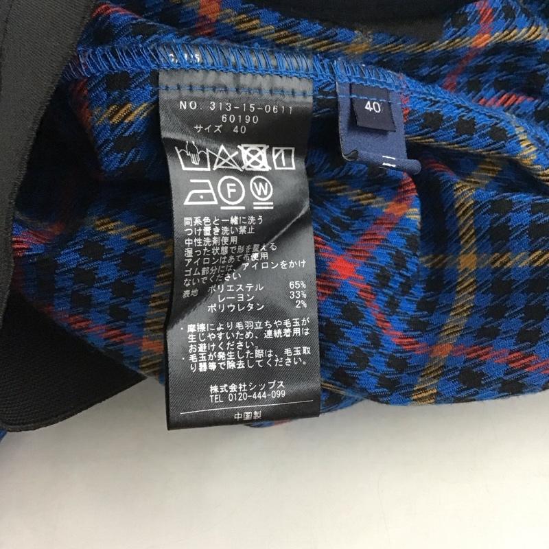 シップス SHIPS パンツ スラックス 40 チェック マルチカラー / マルチカラー /  レディース USED 古着 中古 10148916