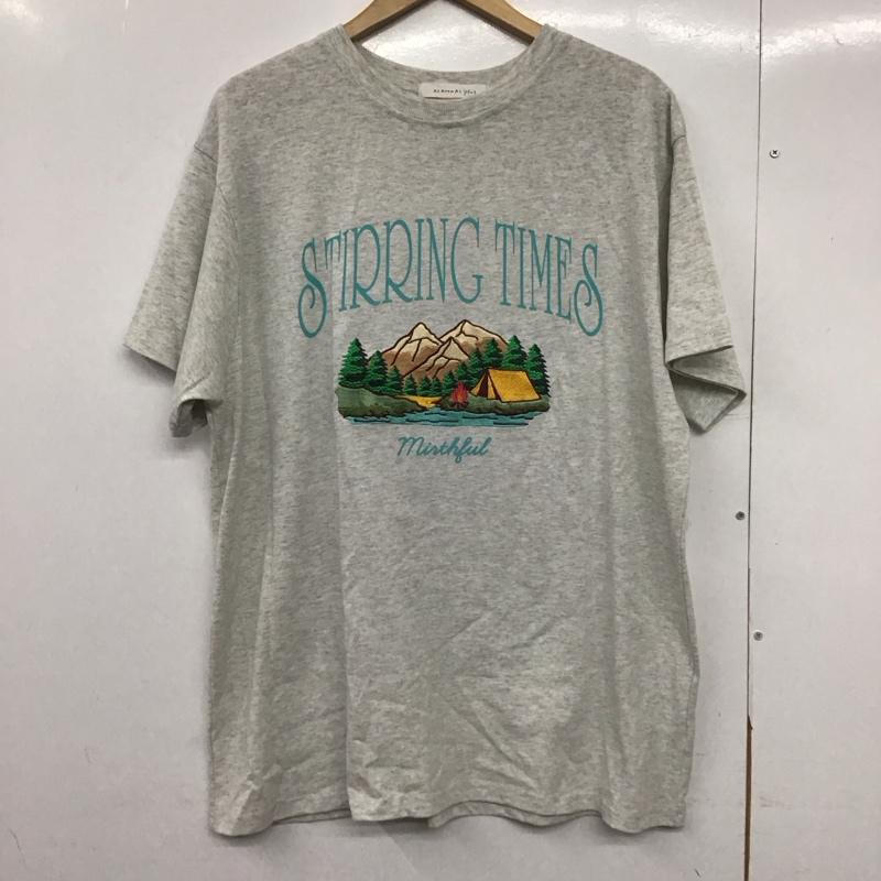 アズノゥアズ as know as Tシャツ 半袖 FREE 無地 X ロゴ、文字 灰 / グレー /  レディース USED 古着 中古 10148933