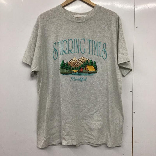 アズノゥアズ as know as Tシャツ 半袖 FREE 無地 X ロゴ、文字 灰 / グレー /  レディース USED 古着 中古 10148933