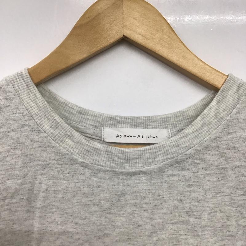 アズノゥアズ as know as Tシャツ 半袖 FREE 無地 X ロゴ、文字 灰 / グレー /  レディース USED 古着 中古 10148933