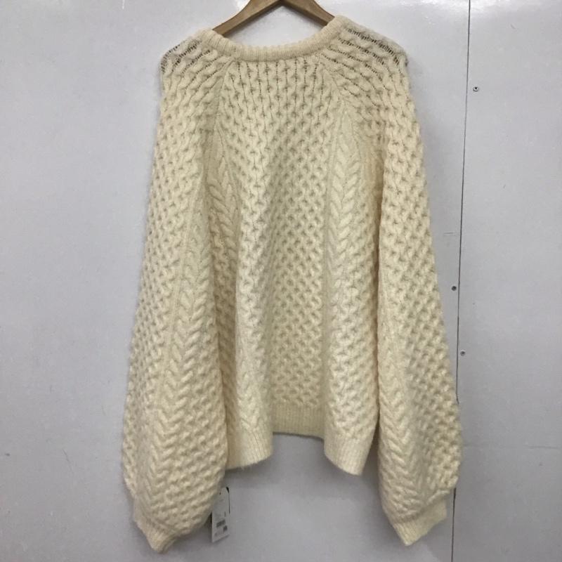 セレクトモカ select MOCA ニット、セーター 長袖 10007389 オーバーサイズハニカムニット FREE 無地 白 / ホワイト /  レディース USED 古着 中古 10148935