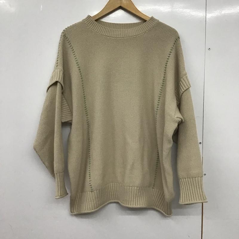 ローリーズファーム LOWRYS FARM ニット、セーター 長袖 2 無地 ベージュ / ベージュ /  レディース USED 古着 中古 10148939