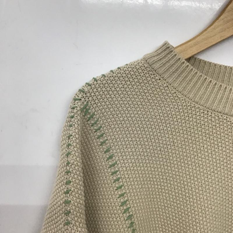 ローリーズファーム LOWRYS FARM ニット、セーター 長袖 2 無地 ベージュ / ベージュ /  レディース USED 古着 中古 10148939
