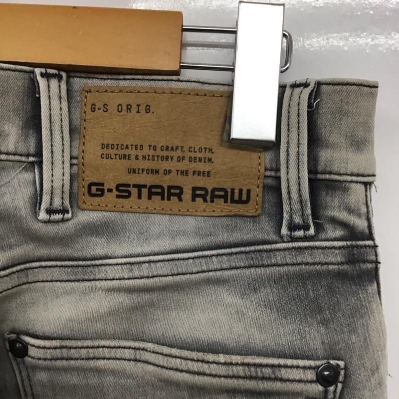ジースターロゥ G-STAR RAW パンツ デニム、ジーンズ デニムパンツ スリムパンツ カジュアルパンツ ストレッチパンツ 27インチ 無地 ダークグレー / ダークグレー /  メンズ USED 古着 中古 10148955