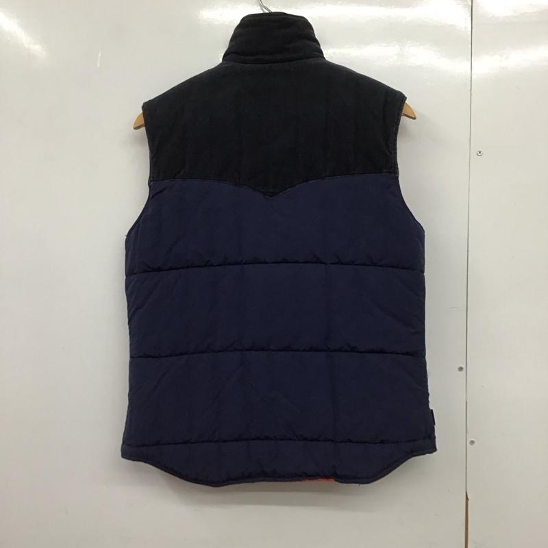 レッドイヤー RED EAR ベスト ベスト ジップアップベスト ノースリーブカットソー アウター M 無地 紺 / ネイビー /  メンズ USED 古着 中古 10148967