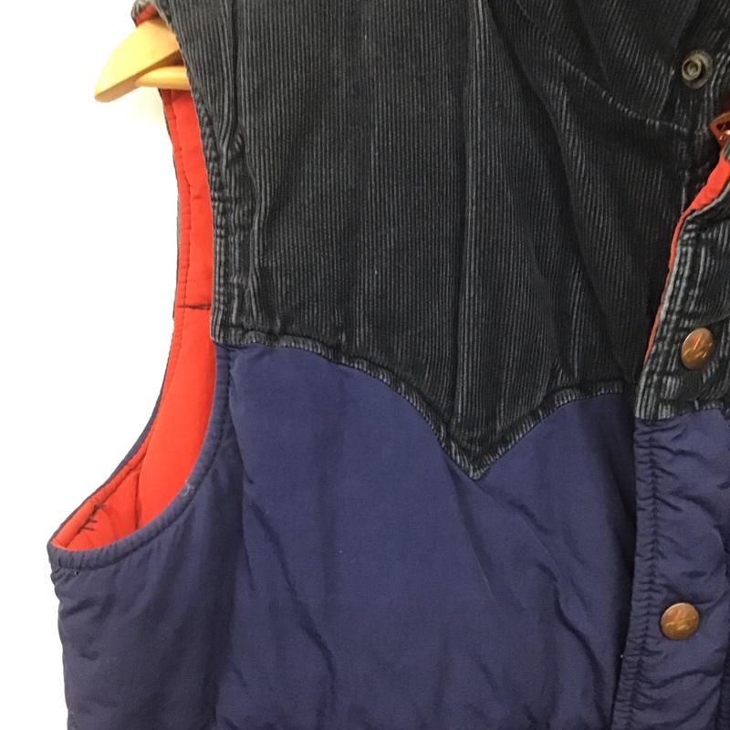 レッドイヤー RED EAR ベスト ベスト ジップアップベスト ノースリーブカットソー アウター M 無地 紺 / ネイビー /  メンズ USED 古着 中古 10148967