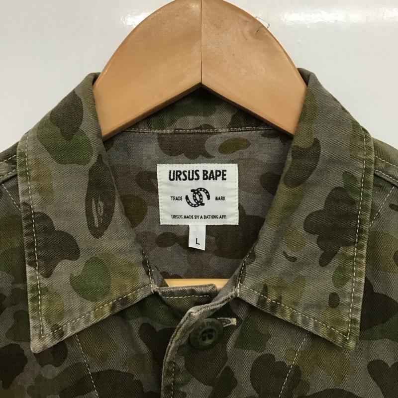 アーサスベイプ URSUS BAPE シャツ、ブラウス 半袖 半袖シャツ ミリタリーシャツ カラーシャツ L カモフラージュ柄・迷彩 マルチカラー / マルチカラー /  メンズ USED 古着 中古 10148974