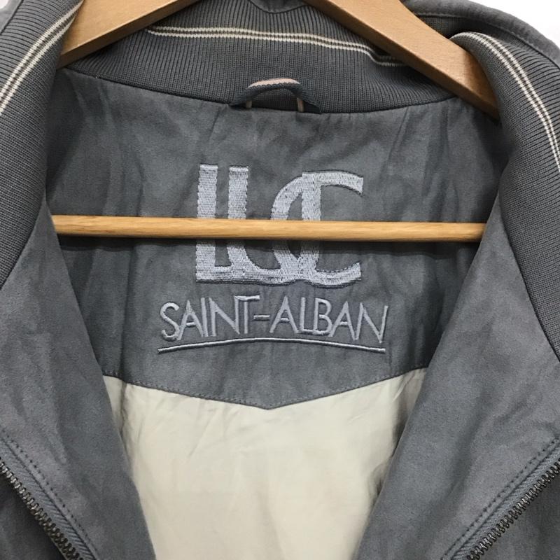 古着 USED ジャケット、上着 ジャンパー、ブルゾン ジップアップジャケット アウター 古着 saintalban 無地 灰 / グレー /  メンズ USED 古着 中古 10148982