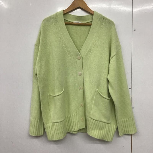 ローリーズファーム LOWRYS FARM カーディガン 長袖 FREE 無地 薄緑 / ライトグリーン /  レディース USED 古着 中古 10148998