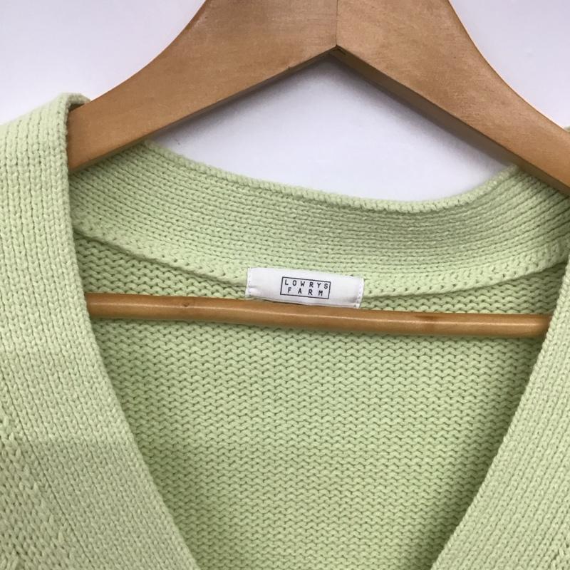 ローリーズファーム LOWRYS FARM カーディガン 長袖 FREE 無地 薄緑 / ライトグリーン /  レディース USED 古着 中古 10148998