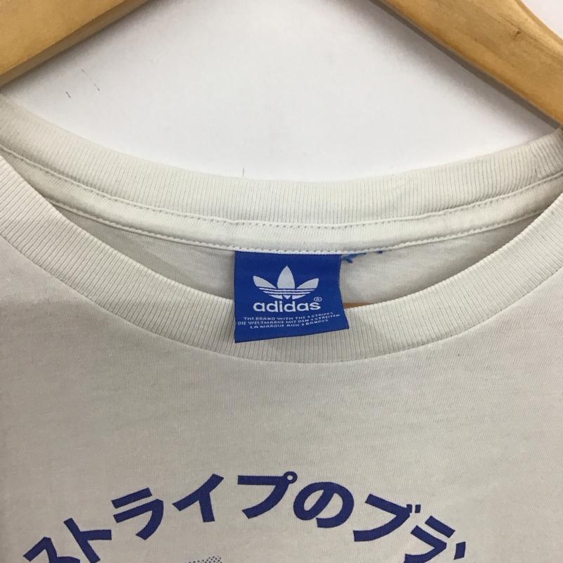 アディダス adidas Tシャツ 半袖 aj7145 半袖カットソー プリントTシャツ プリント 白 / ホワイト /  メンズ USED 古着 中古 10148999