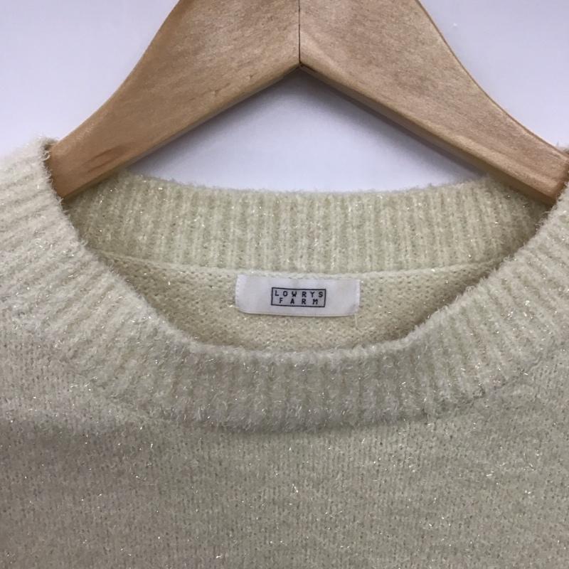 ローリーズファーム LOWRYS FARM ニット、セーター 長袖 FREE 無地 オフホワイト / オフホワイト /  レディース USED 古着 中古 10149000