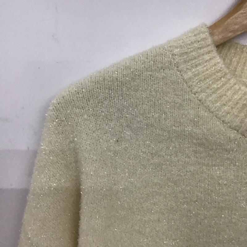 ローリーズファーム LOWRYS FARM ニット、セーター 長袖 FREE 無地 オフホワイト / オフホワイト /  レディース USED 古着 中古 10149000