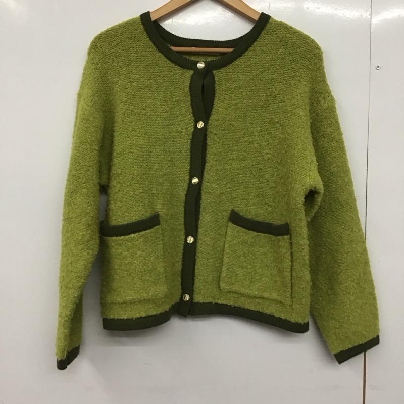 エヘカソポ ehka sopo カーディガン 長袖 FREE 無地 薄緑 / ライトグリーン / X 緑 / グリーン /  レディース USED 古着 中古 10149007