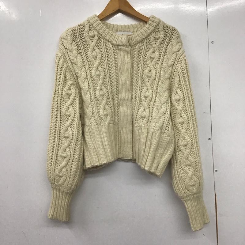 ディスコート Discoat カーディガン 長袖 FREE 無地 アイボリー / アイボリー /  レディース USED 古着 中古 10149009