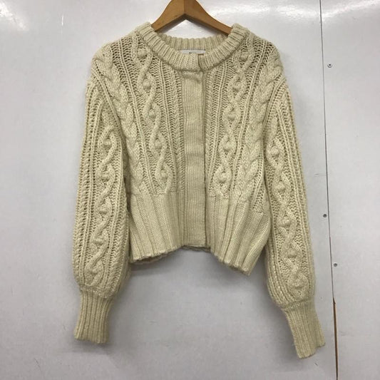ディスコート Discoat カーディガン 長袖 FREE 無地 アイボリー / アイボリー /  レディース USED 古着 中古 10149009