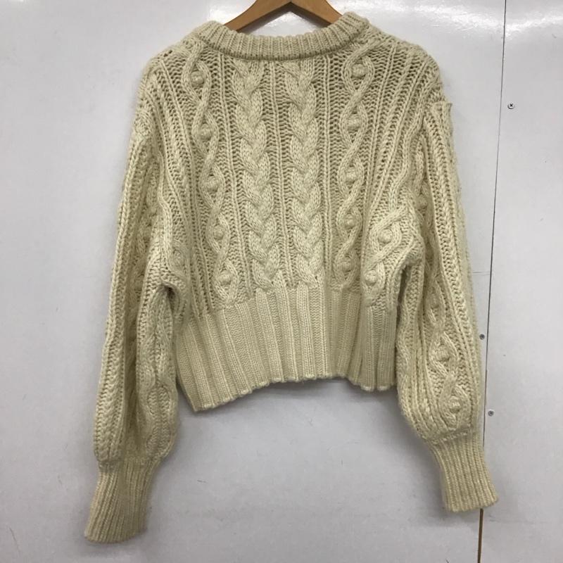 ディスコート Discoat カーディガン 長袖 FREE 無地 アイボリー / アイボリー /  レディース USED 古着 中古 10149009
