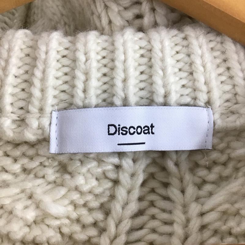 ディスコート Discoat カーディガン 長袖 FREE 無地 アイボリー / アイボリー /  レディース USED 古着 中古 10149009