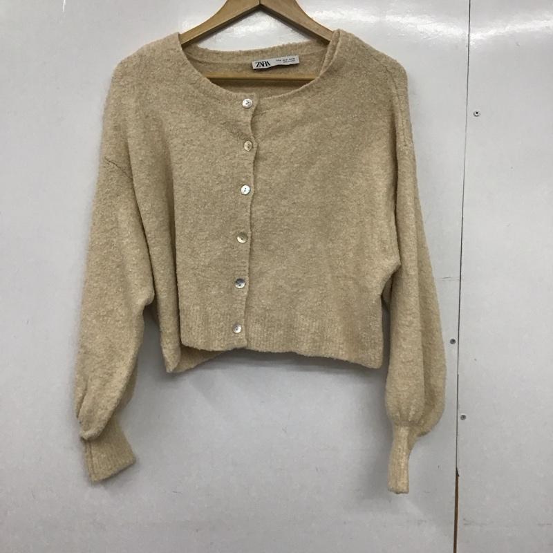 ザラ ZARA アンサンブルニット 長袖 M 無地 ベージュ / ベージュ /  レディース USED 古着 中古 10149014
