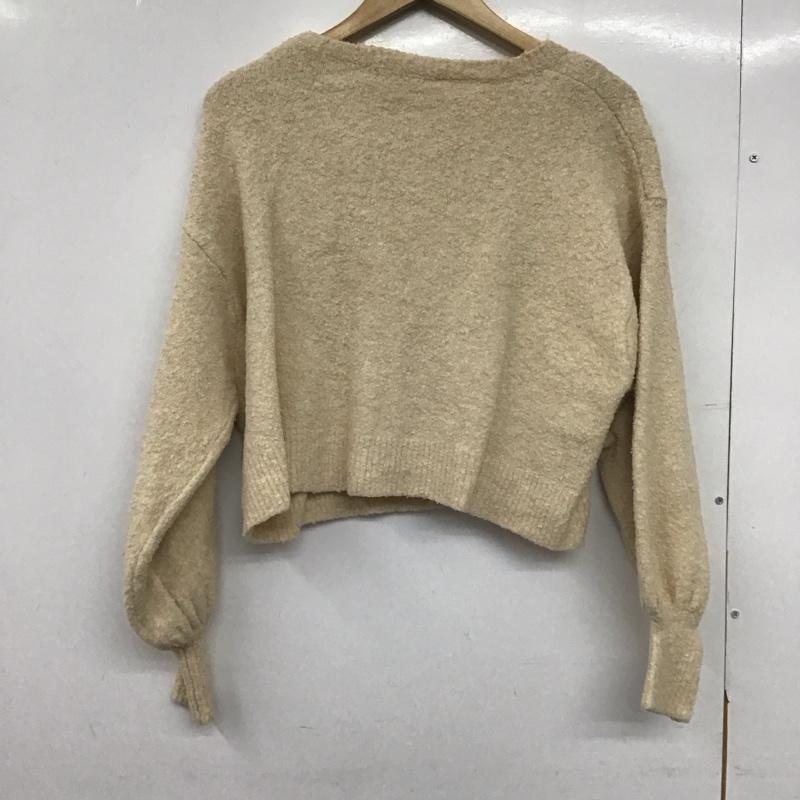 ザラ ZARA アンサンブルニット 長袖 M 無地 ベージュ / ベージュ /  レディース USED 古着 中古 10149014