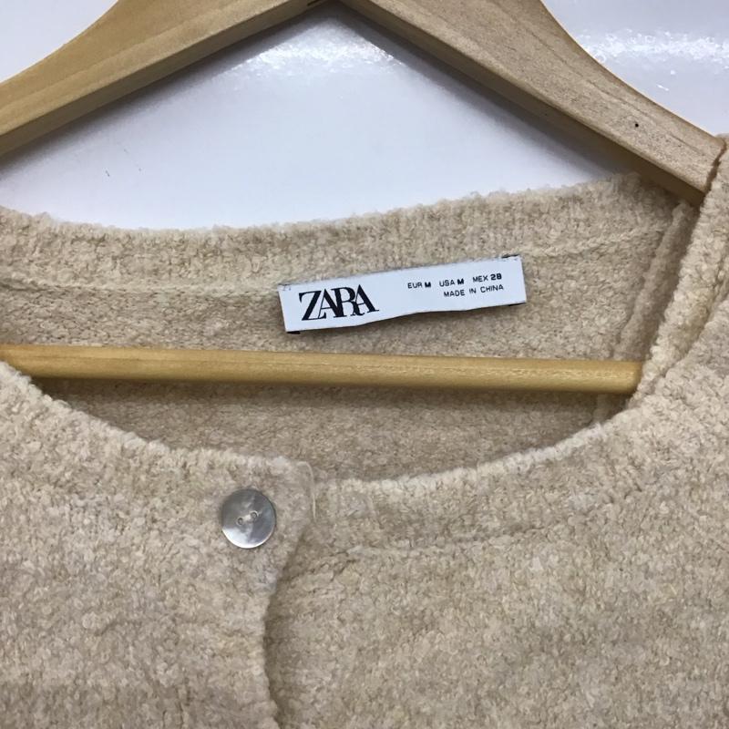 ザラ ZARA アンサンブルニット 長袖 M 無地 ベージュ / ベージュ /  レディース USED 古着 中古 10149014