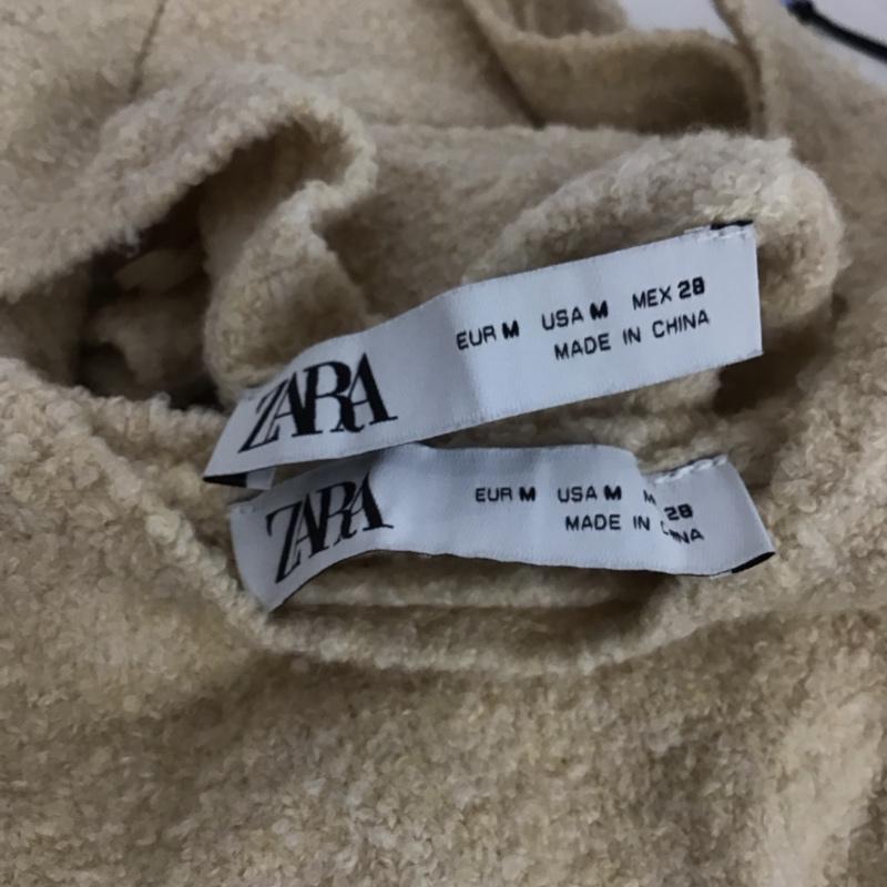 ザラ ZARA アンサンブルニット 長袖 M 無地 ベージュ / ベージュ /  レディース USED 古着 中古 10149014