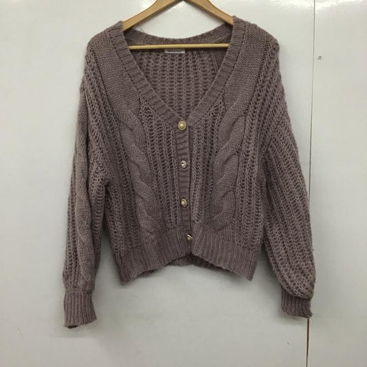 オリーブデオリーブ OLIVE des OLIVE カーディガン 長袖 FREE 無地 紫 / パープル /  レディース USED 古着 中古 10149016