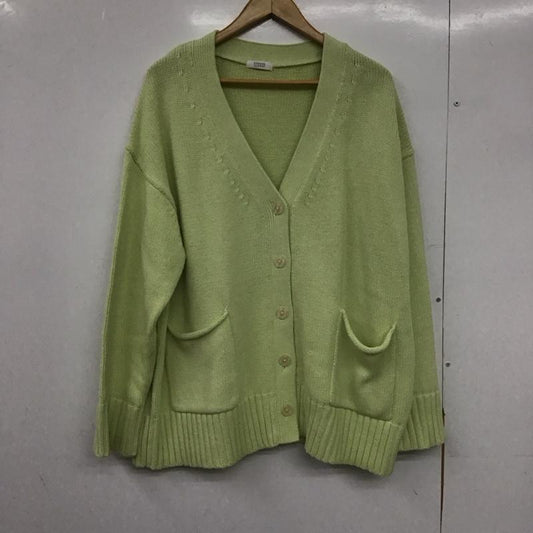 ローリーズファーム LOWRYS FARM カーディガン 長袖 FREE 無地 薄緑 / ライトグリーン /  レディース USED 古着 中古 10149019