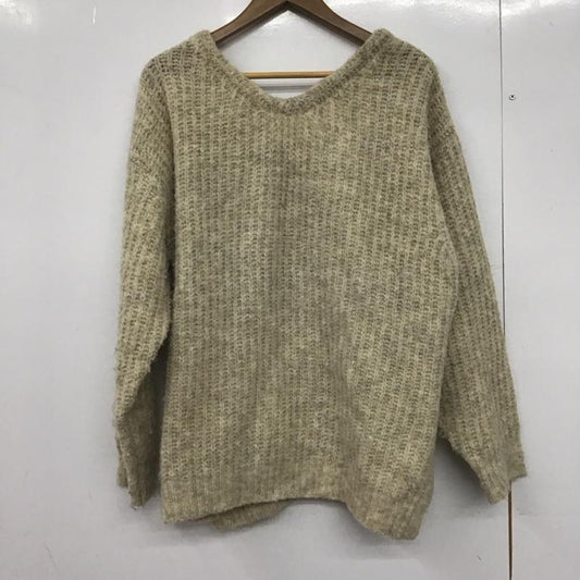 ローリーズファーム LOWRYS FARM ニット、セーター 長袖 FREE 無地 ベージュ / ベージュ /  レディース USED 古着 中古 10149021