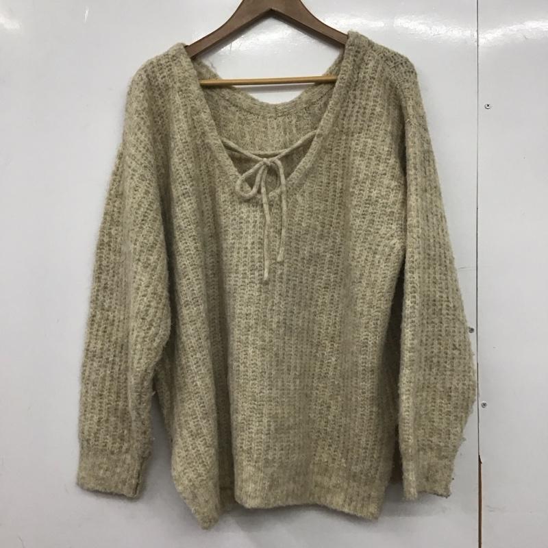 ローリーズファーム LOWRYS FARM ニット、セーター 長袖 FREE 無地 ベージュ / ベージュ /  レディース USED 古着 中古 10149021