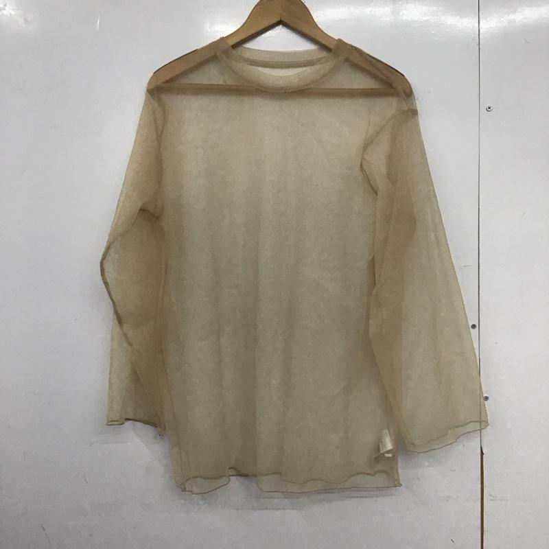 ジーナシス JEANASIS カットソー 長袖 JS064321MN ラメチュールシアープルオーバー FREE 無地 ベージュ / ベージュ /  レディース USED 古着 中古 10149037