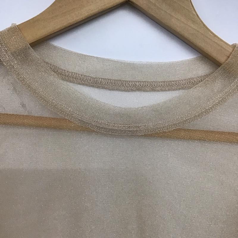 ジーナシス JEANASIS カットソー 長袖 JS064321MN ラメチュールシアープルオーバー FREE 無地 ベージュ / ベージュ /  レディース USED 古着 中古 10149037