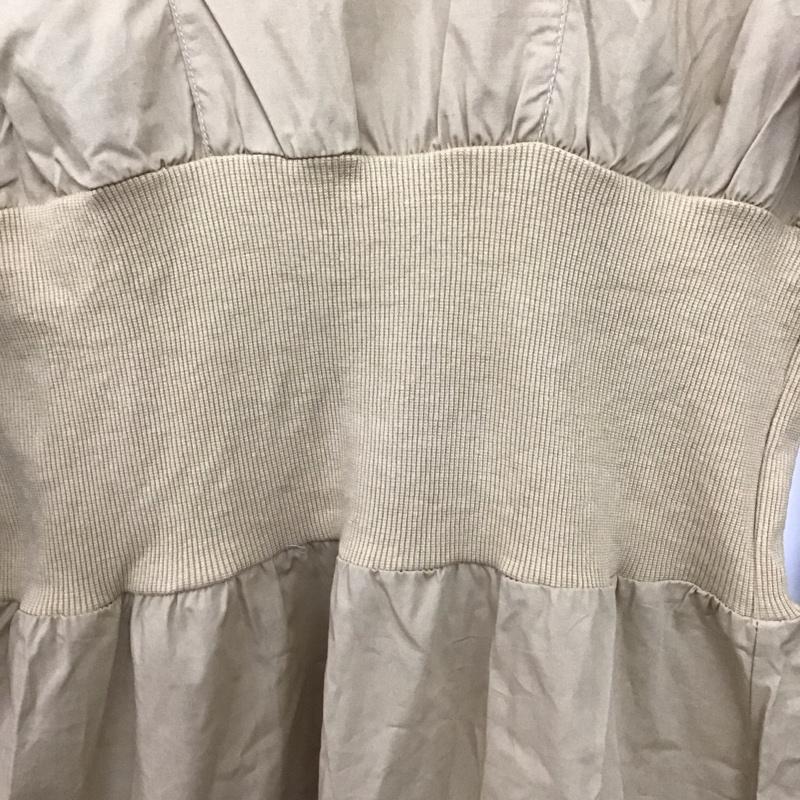 バブ Bab ワンピース ロングスカート 長袖ロングワンピース フレアスカート ウエスト切り替え M 無地 ベージュ / ベージュ /  レディース USED 古着 中古 10149039