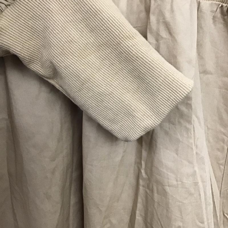 バブ Bab ワンピース ロングスカート 長袖ロングワンピース フレアスカート ウエスト切り替え M 無地 ベージュ / ベージュ /  レディース USED 古着 中古 10149039