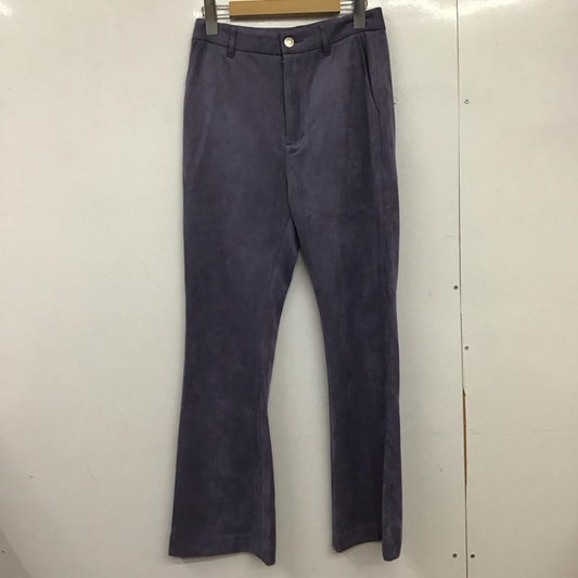 ジーナシス JEANASIS パンツ スラックス JS050623TS フレアパンツ ヴィーガンヌバックバックスリット M 無地 紫 / パープル /  レディース USED 古着 中古 10149042