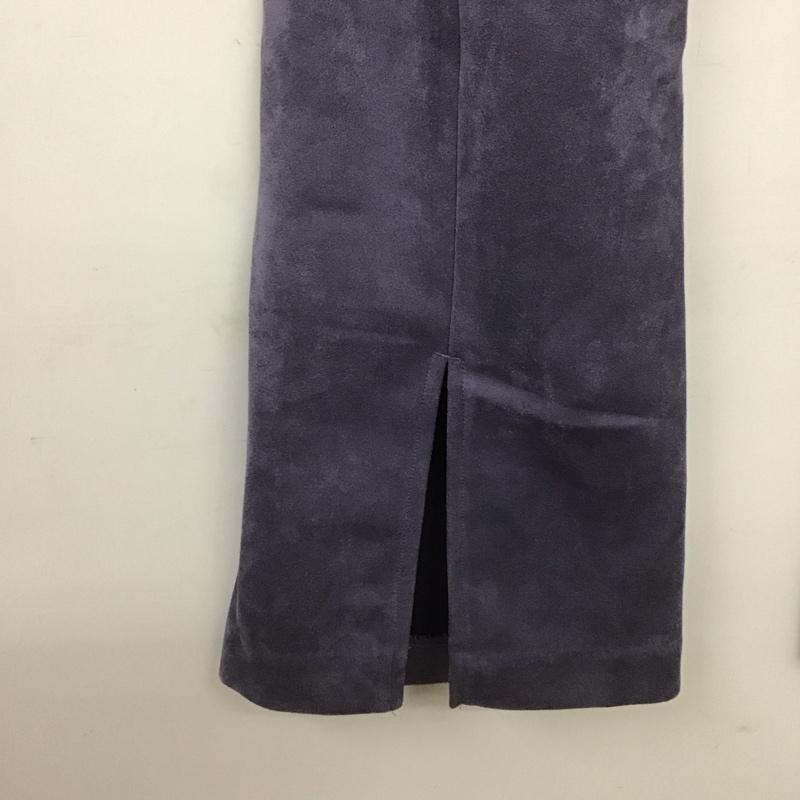 ジーナシス JEANASIS パンツ スラックス JS050623TS フレアパンツ ヴィーガンヌバックバックスリット M 無地 紫 / パープル /  レディース USED 古着 中古 10149042