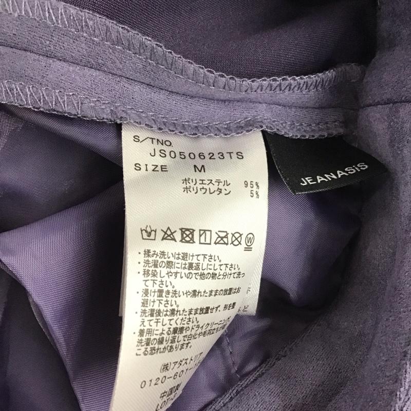 ジーナシス JEANASIS パンツ スラックス JS050623TS フレアパンツ ヴィーガンヌバックバックスリット M 無地 紫 / パープル /  レディース USED 古着 中古 10149042