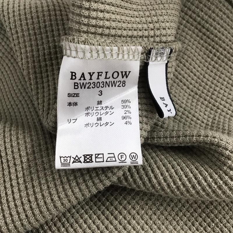 ベイフロー BAYFLOW ワンピース ロングスカート 長袖ロングワンピース ワッフル 3 無地 カーキ / カーキ /  レディース USED 古着 中古 10149046