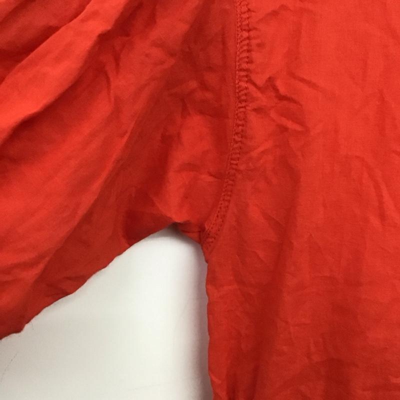 ニコアンド niko and... ワンピース ロングスカート 半袖ロングワンピース フレアスカート シャツワンピース M 無地 赤 / レッド /  レディース USED 古着 中古 10149047