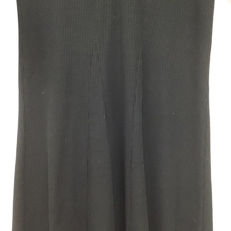 ユナイテッドアローズグリーンレーベルリラクシング UNITED ARROWS green label relaxing ワンピース ロングスカート 3626-199-2990 7分袖ワンピース ワッフル 無地 黒 / ブラック /  レディース USED 古着 中古 10149052
