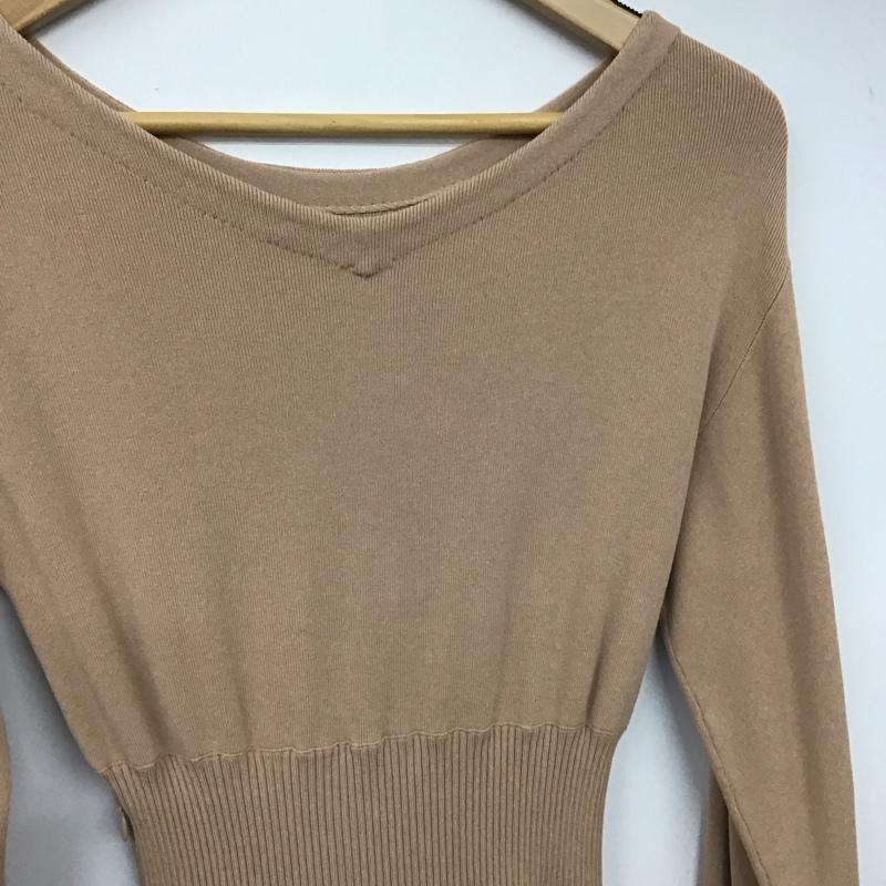 ラグナムーン LAGUNAMOON ワンピース ロングスカート 長袖ロングワンピース フレアスカート S 無地 ベージュ / ベージュ /  レディース USED 古着 中古 10149059