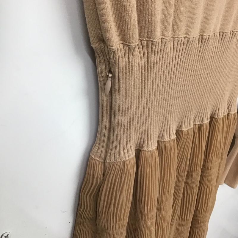 ラグナムーン LAGUNAMOON ワンピース ロングスカート 長袖ロングワンピース フレアスカート S 無地 ベージュ / ベージュ /  レディース USED 古着 中古 10149059
