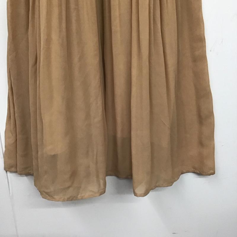 ラグナムーン LAGUNAMOON ワンピース ロングスカート 長袖ロングワンピース フレアスカート S 無地 ベージュ / ベージュ /  レディース USED 古着 中古 10149059