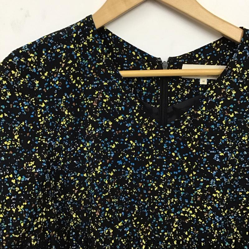 ビーミングライフストアバイビームス B:MING LIFESTORE by BEAMS ワンピース ロングスカート 長袖ロングワンピース フレアスカート Vネック M プリント マルチカラー / マルチカラー /  レディース USED 古着 中古 10149064