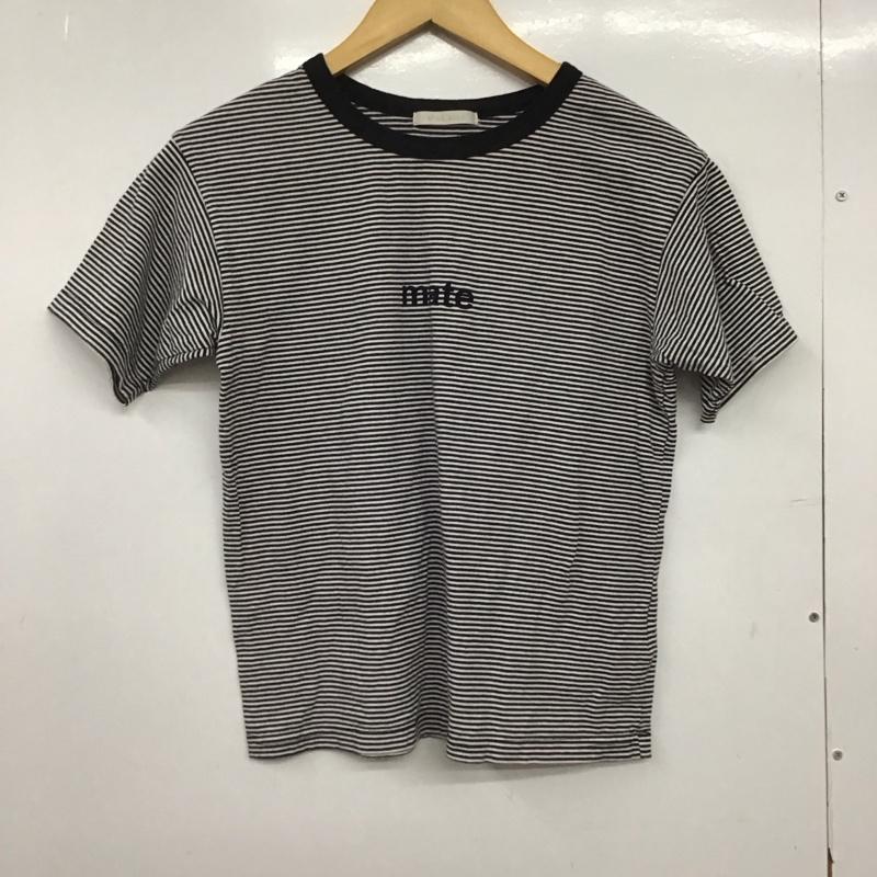 エヘカソポ ehka sopo Tシャツ 半袖 半袖カットソー プリントTシャツ クルーネックカットソー ボーダー柄 白 / ホワイト / X 黒 / ブラック /  レディース USED 古着 中古 10149073
