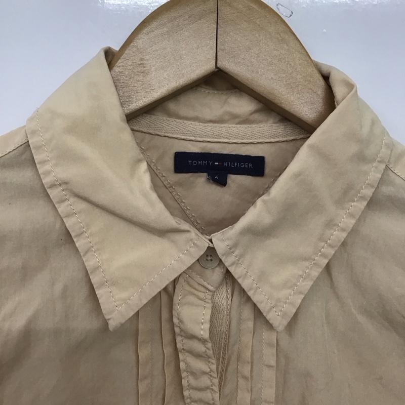 トミーヒルフィガー TOMMY HILFIGER シャツ、ブラウス 長袖 長袖シャツ 無地シャツ カラーシャツ 6 無地 ベージュ / ベージュ /  レディース USED 古着 中古 10149077