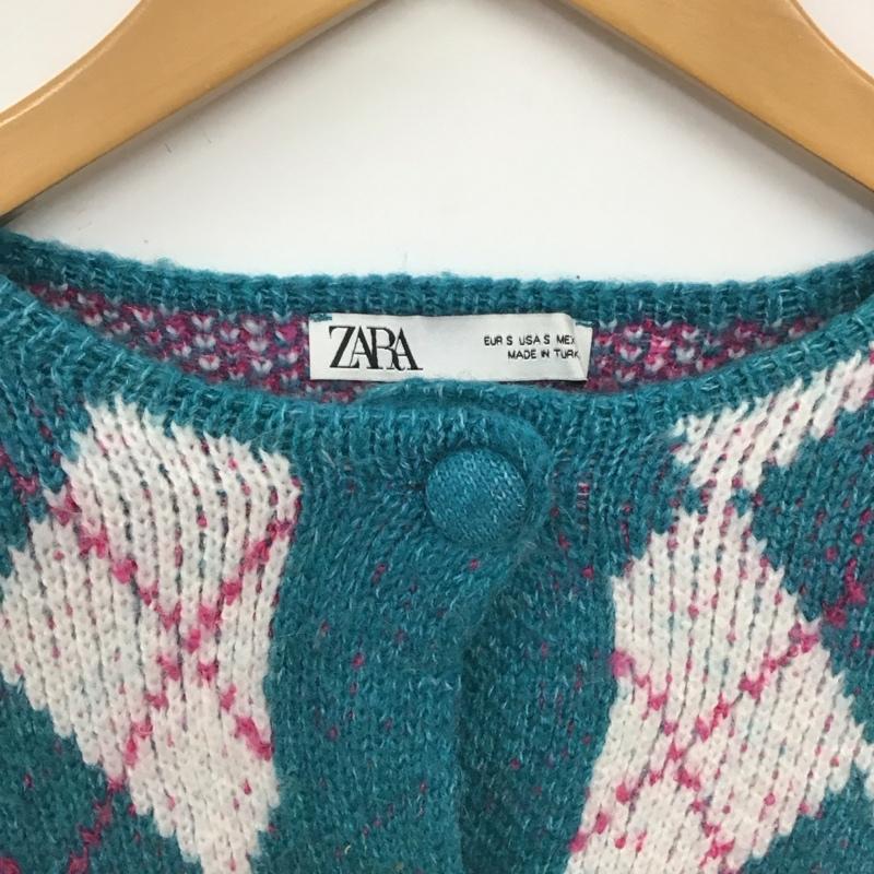 ザラ ZARA カーディガン 長袖 S  マルチカラー / マルチカラー /  レディース USED 古着 中古 10149084
