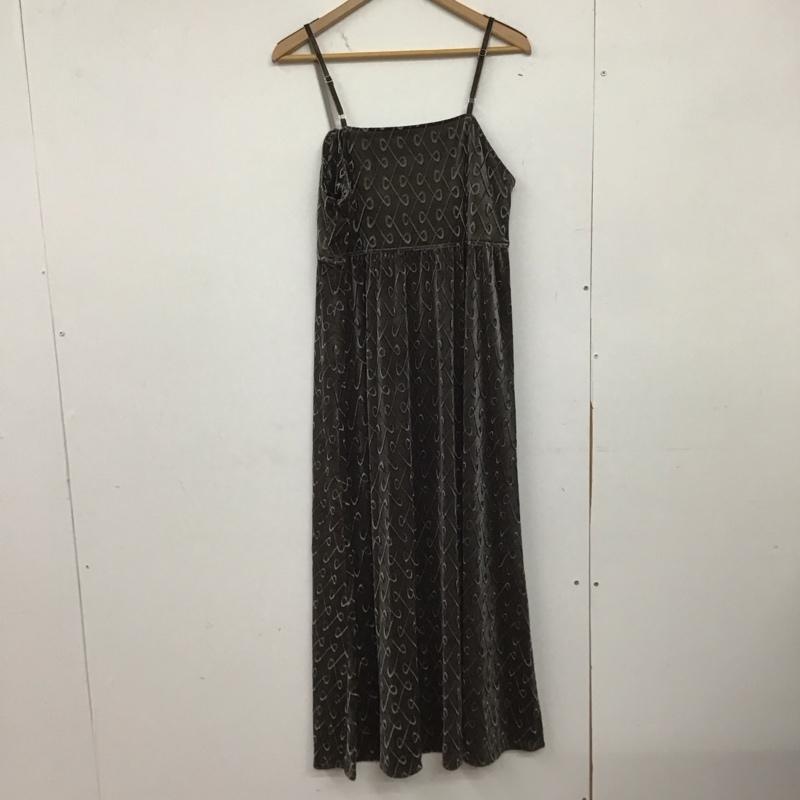 ジーナシス JEANASIS ワンピース ロングスカート js071578ts キャミワンピース ロングワンピース FREE 総柄 灰 / グレー /  レディース USED 古着 中古 10149086